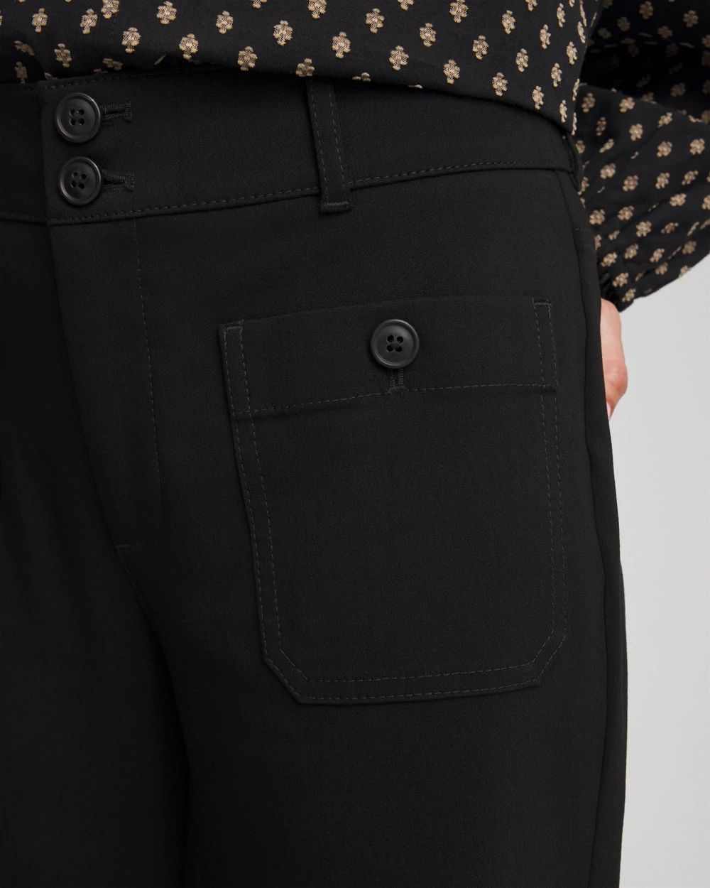 Cropped Slim Straight-Leg Pants
