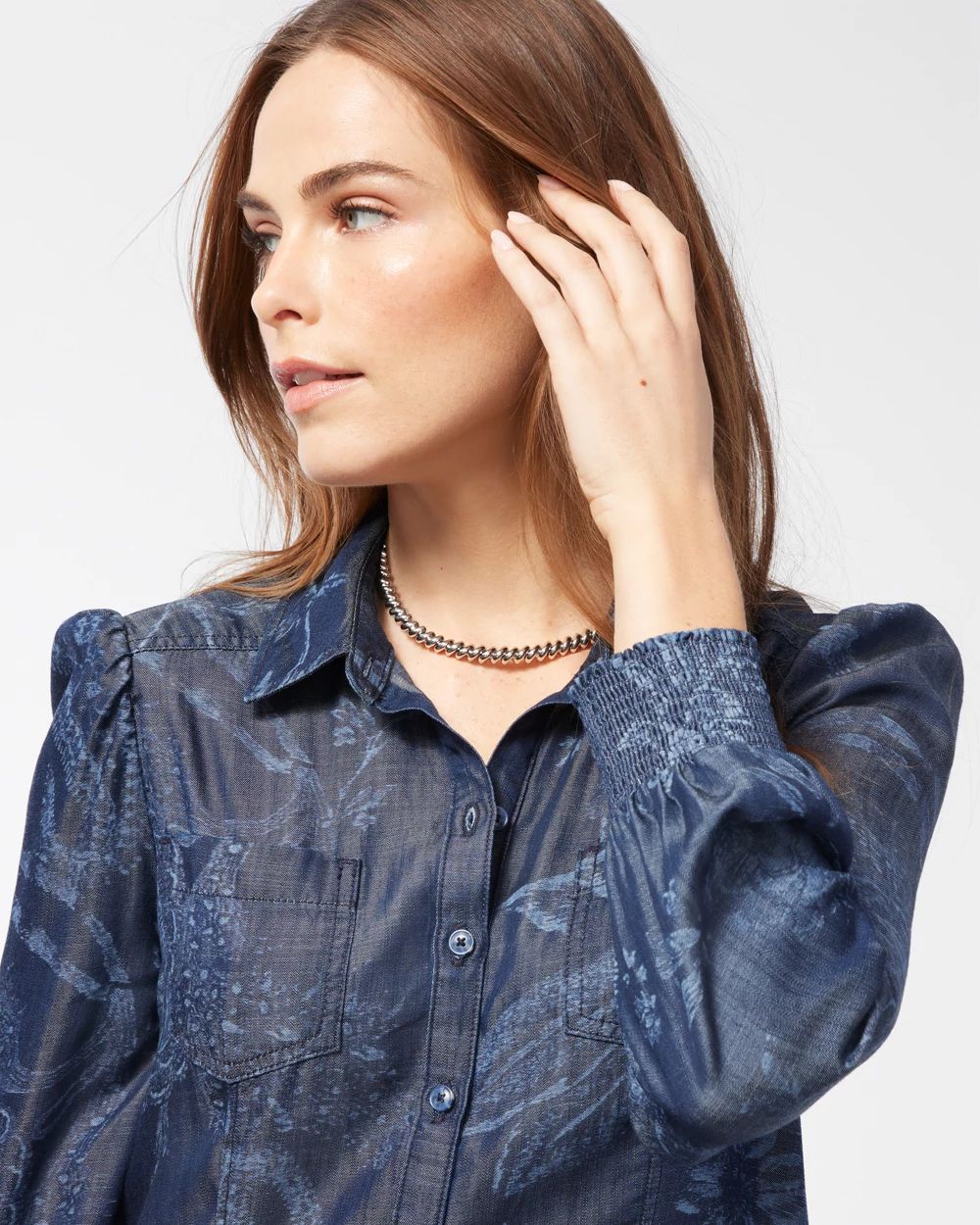 Tencel Floral Shirt Dress