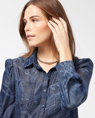 Tencel Floral Shirt Dress