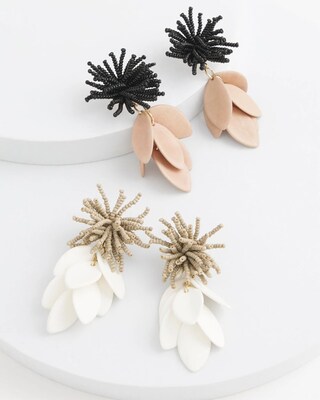 No Droop™ Taupe Petal Earrings