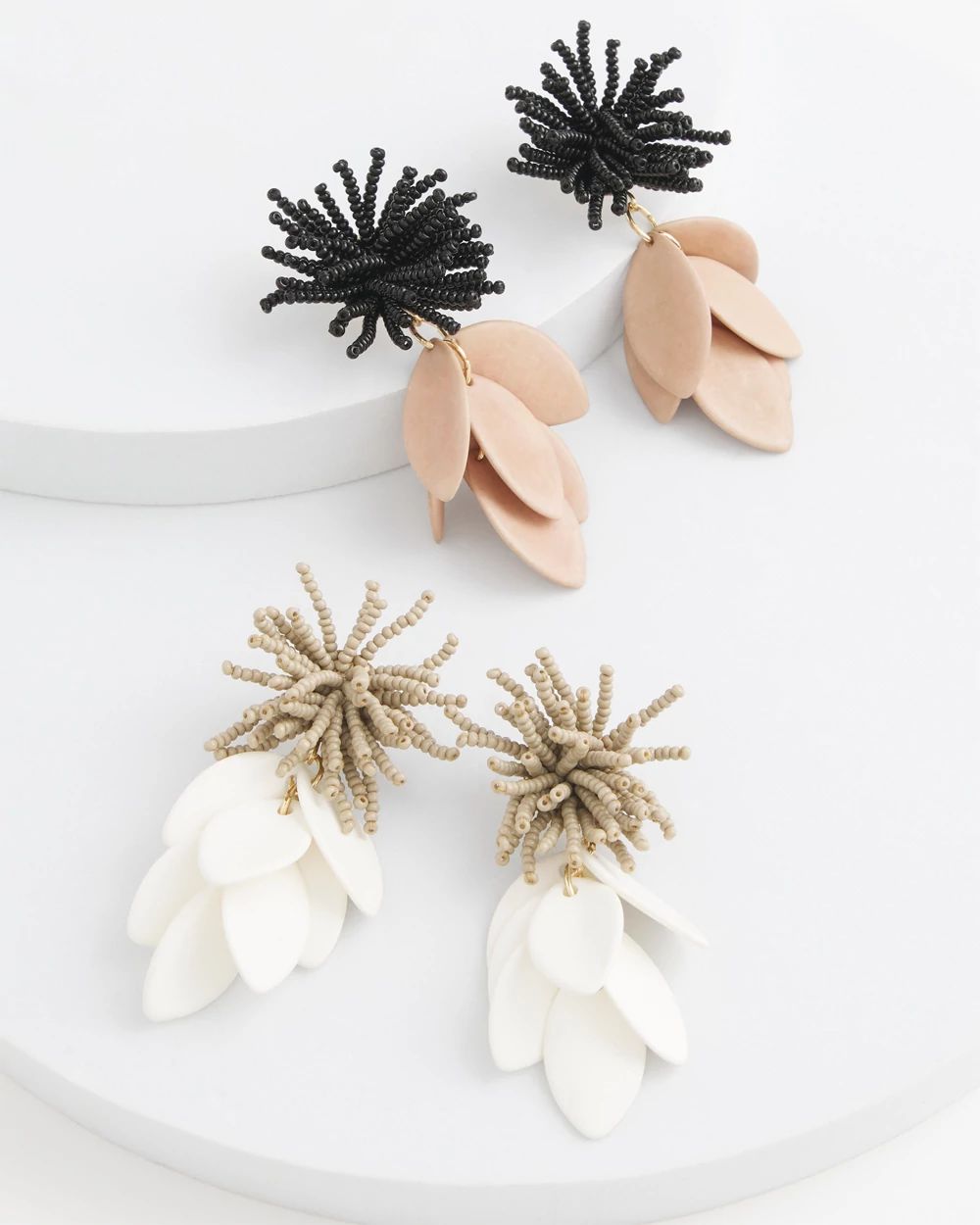 No Droop™ Taupe Petal Earrings