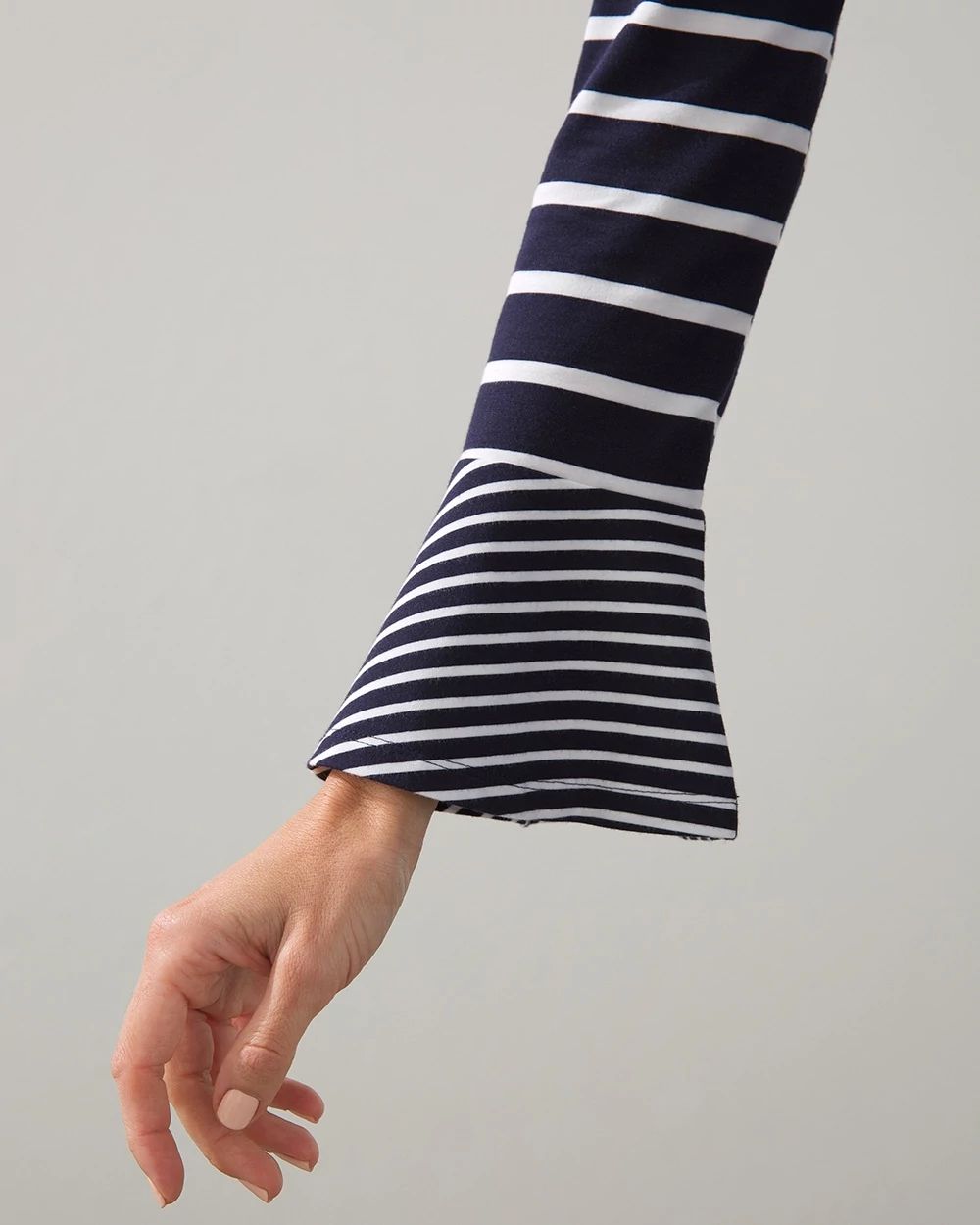 Touch of Cool Stripe Flutter Sleeve Tee