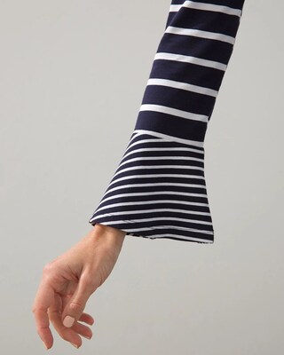 Touch of Cool Stripe Flutter Sleeve Tee