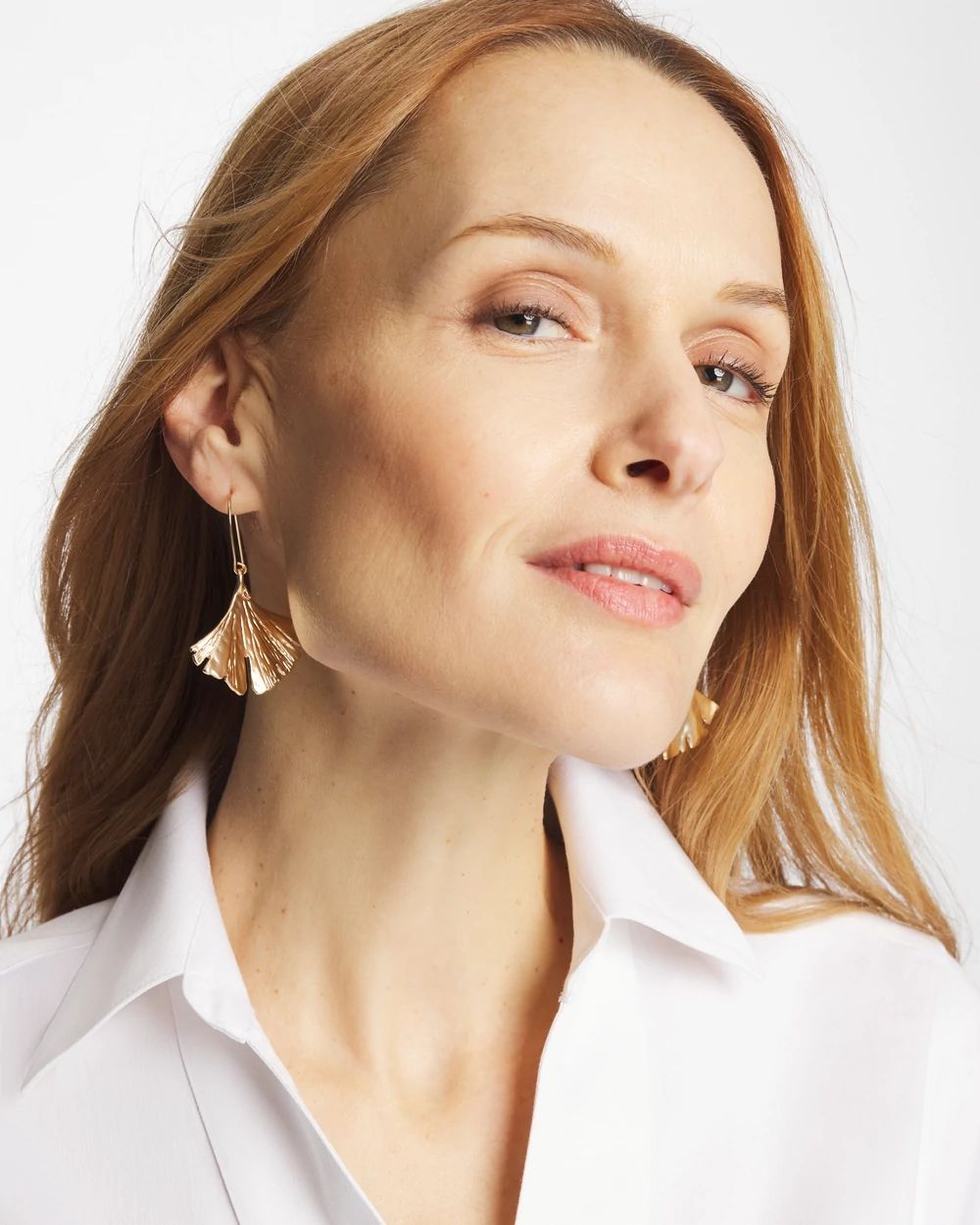 Ginkgo Leaf Fishwire Earrings