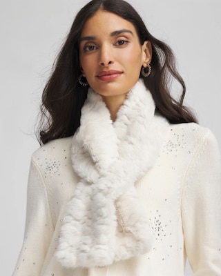 Cream Pull Through Scarf click to view larger image.