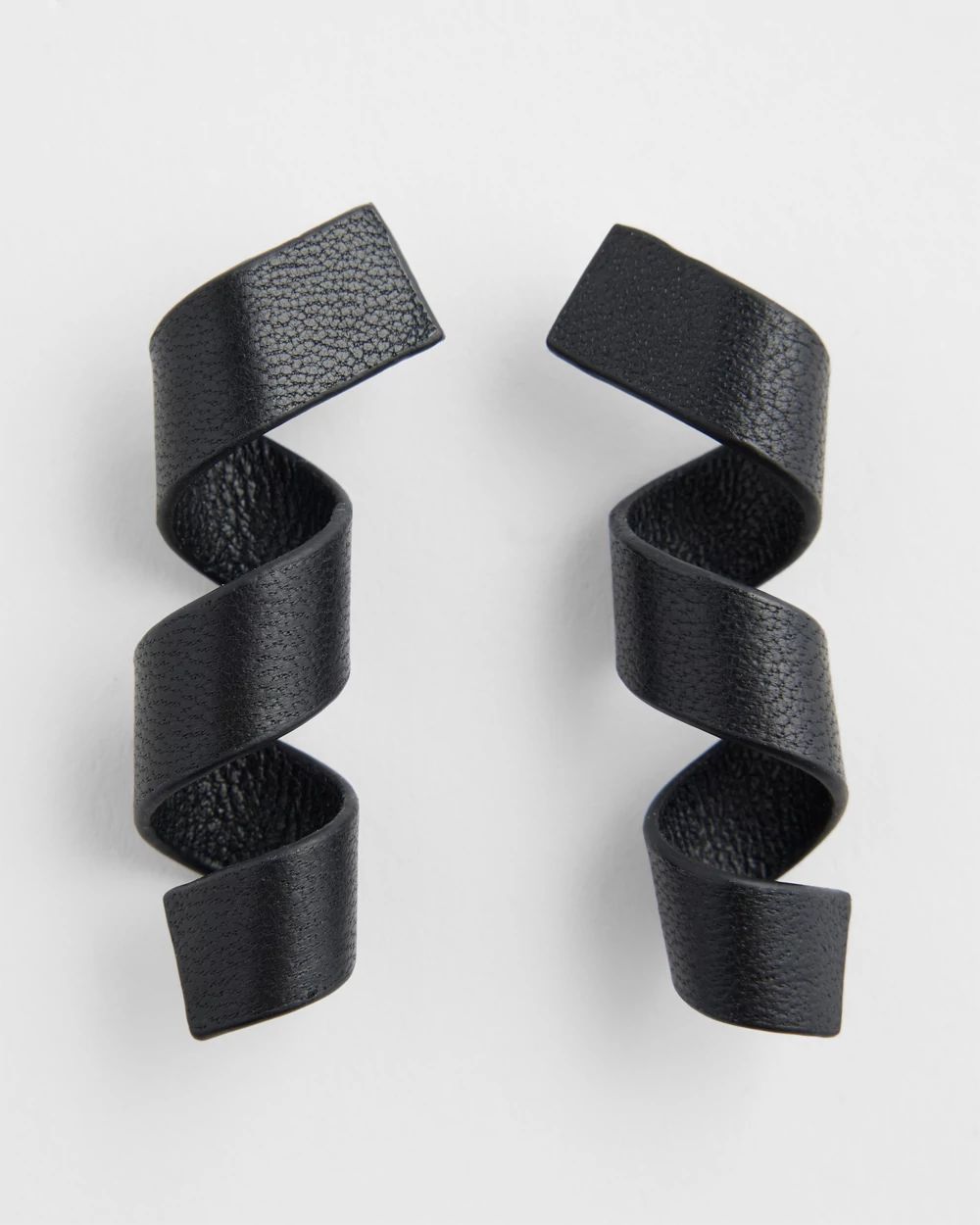 Leather Twist Linear Earrings
