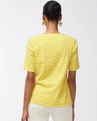 Warm Ikat Cotton Crew Neck Tee