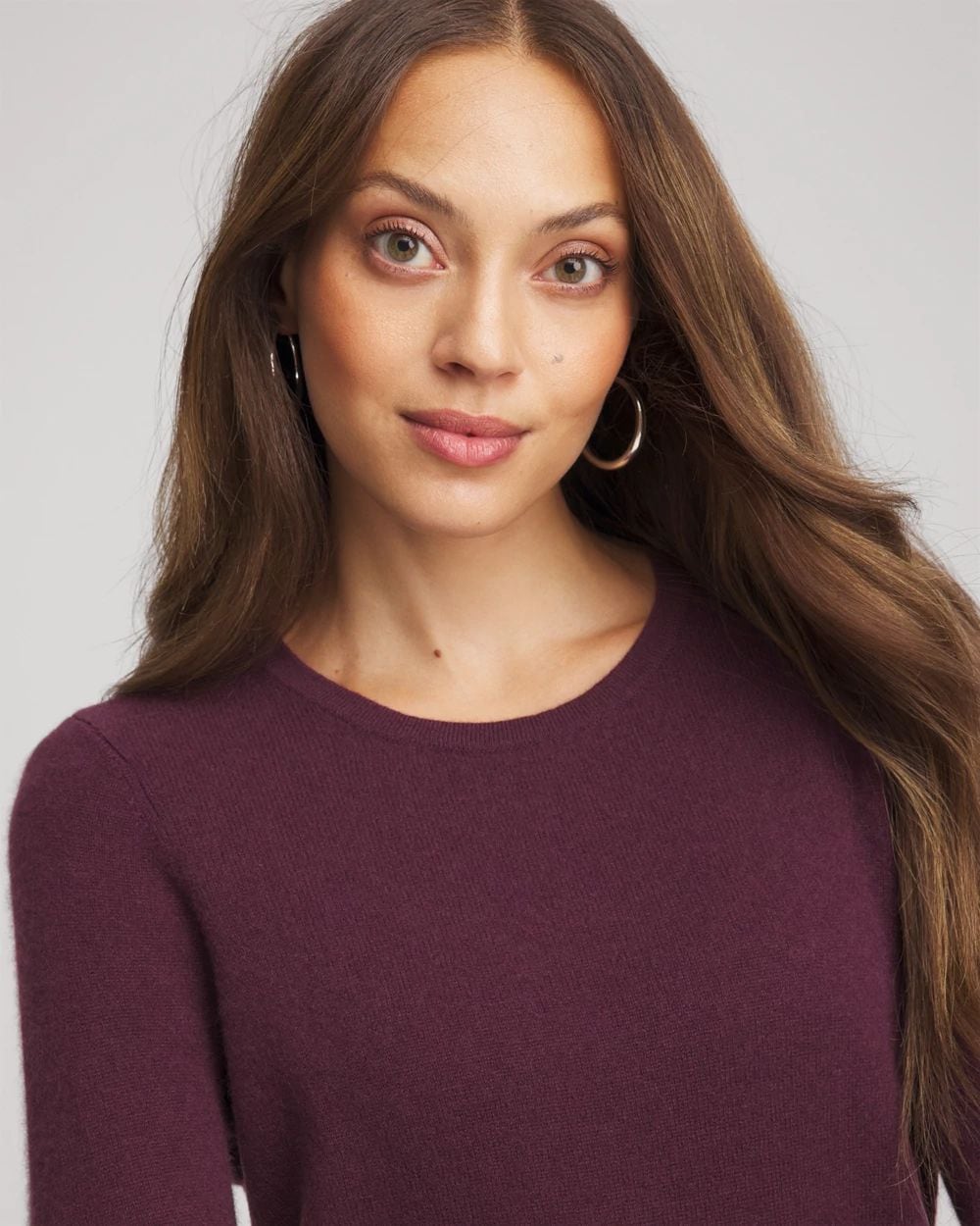 Crewneck Cashmere Pullover Sweater click to view larger image.