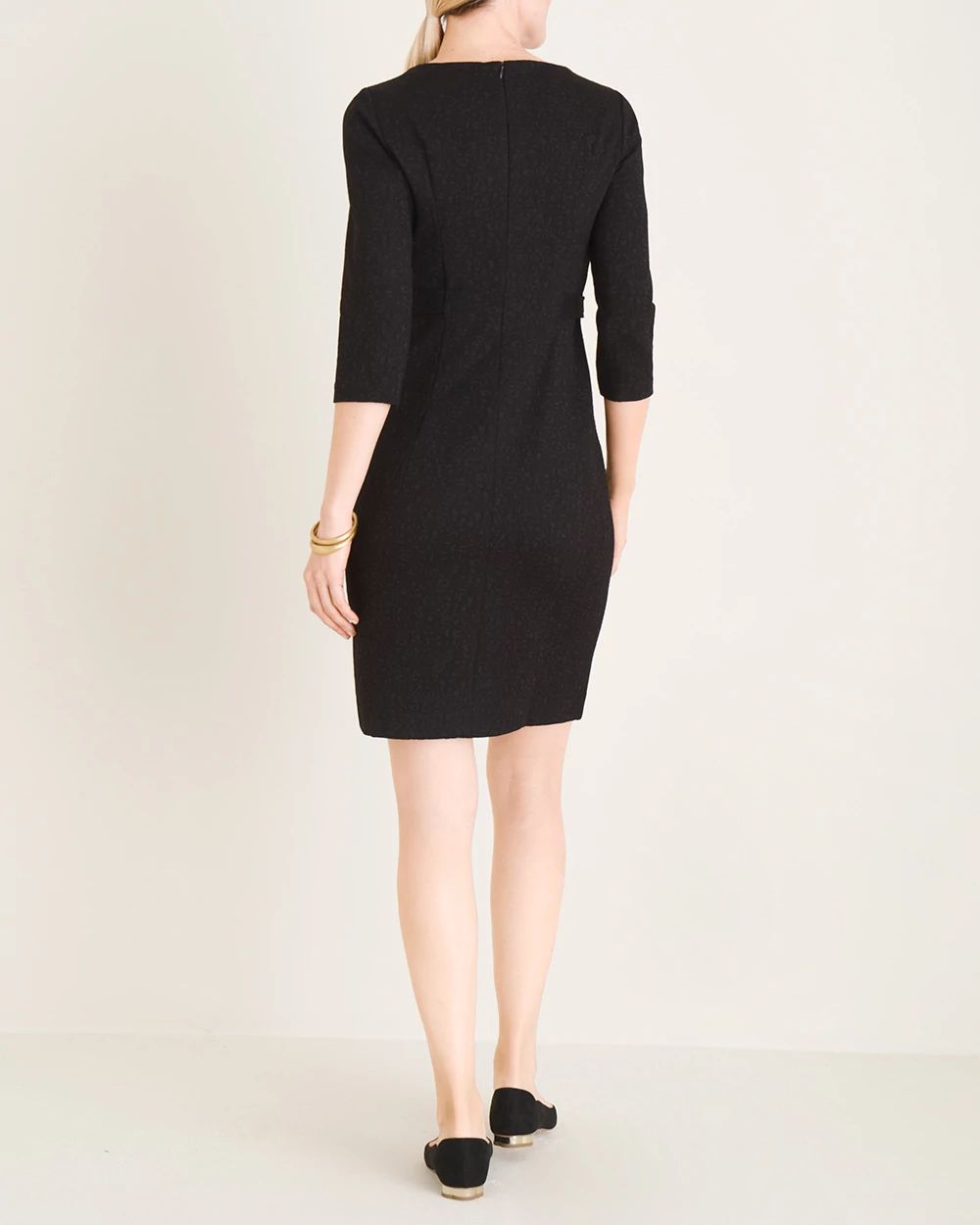 Ponte Jacquard Sheath Dress