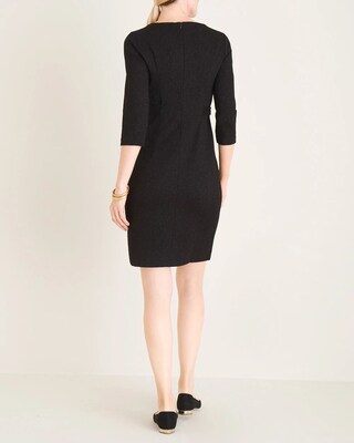 Ponte Jacquard Sheath Dress
