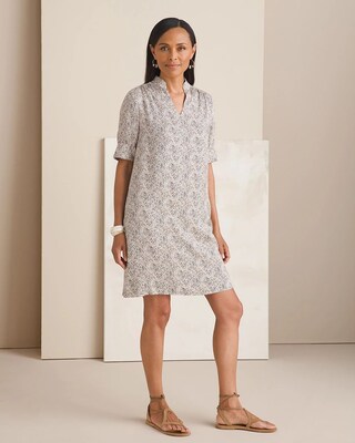Printed Sandwashed Satin Dress