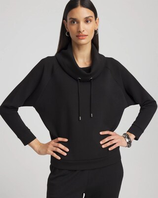 Zenergy® Scuba Cowl Neck Pullover Top