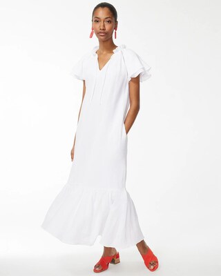 White Gauze Maxi Dress