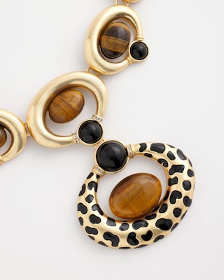 Chico's Originals Tiger's Eye Pendant Necklace click to view larger image.