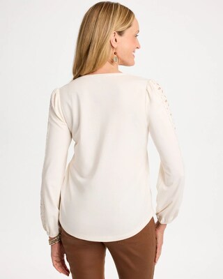 Jersey Knit Cutwork Top click to view larger image.