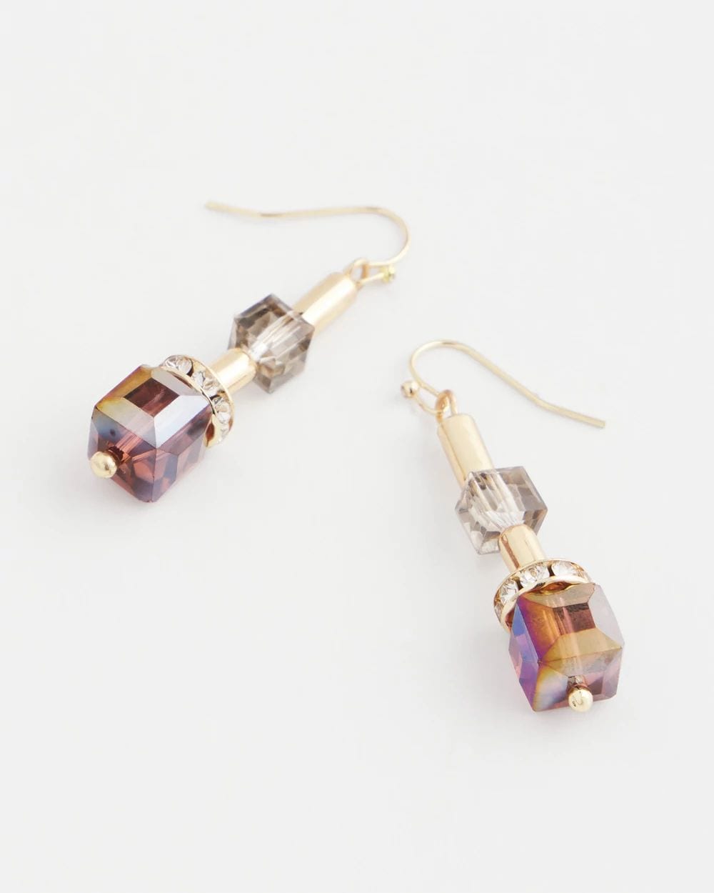 Art Deco Geo Glass Bead Earrings