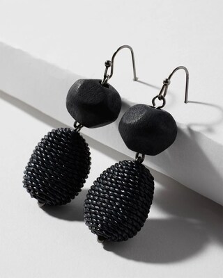 Black Drop Earrings