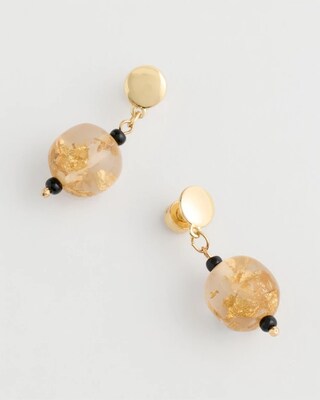 Orange Sphere Drop Earrings click to view larger image.