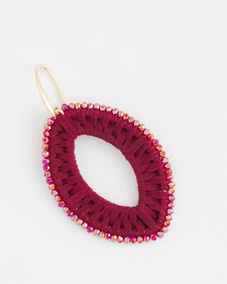No Droop® Berry Faux Suede Earrings