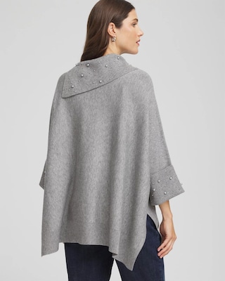 Embellished Sweater Poncho click to view larger image.