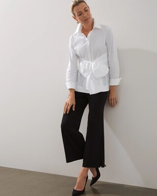 Black Label Poplin Tie Front Shirt