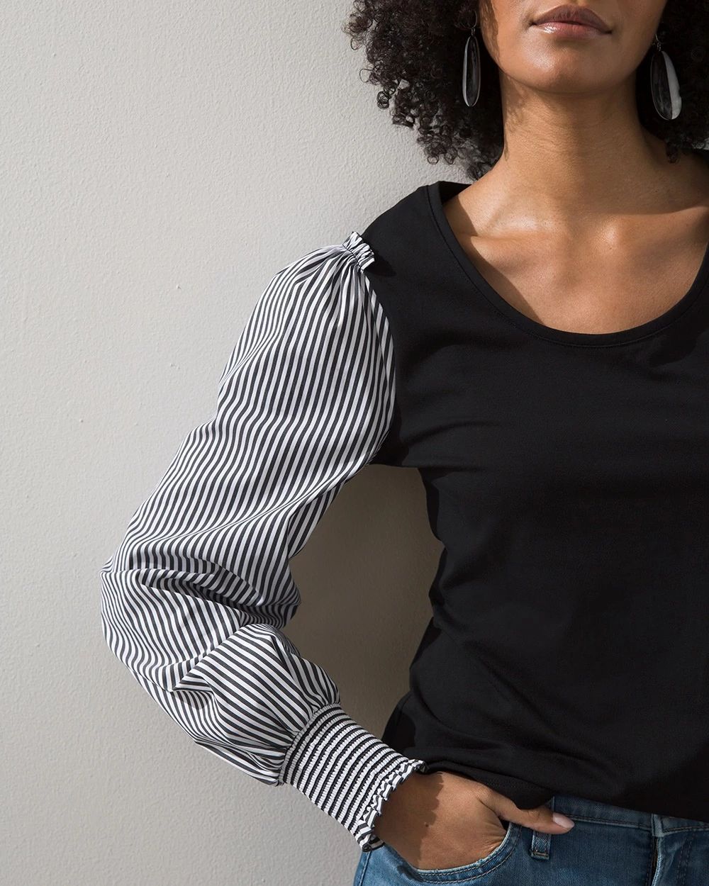 Stripe Sleeve Tee