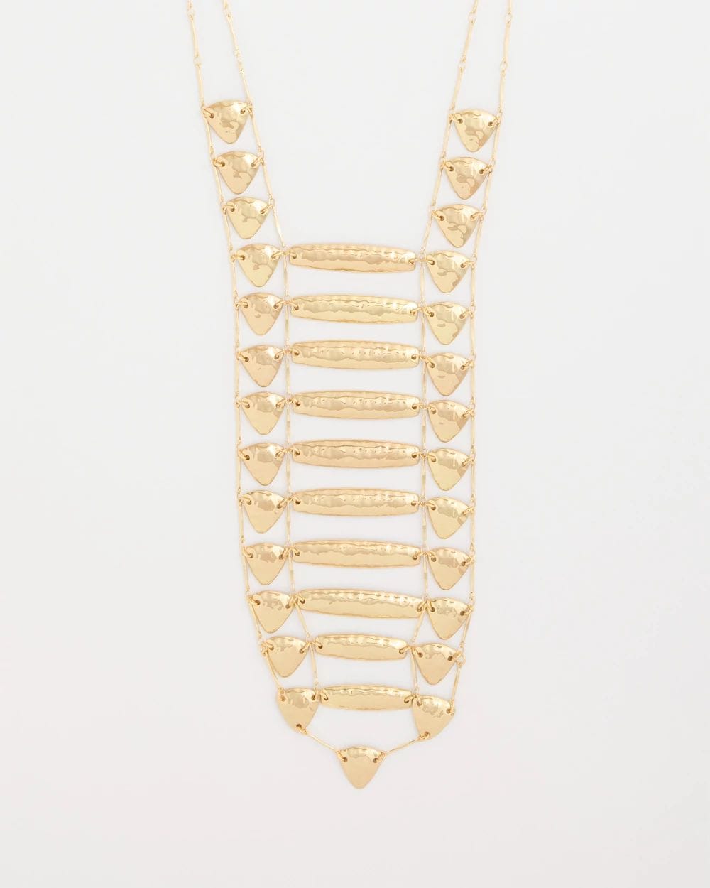Golden Textured Bib Necklace click to view larger image.