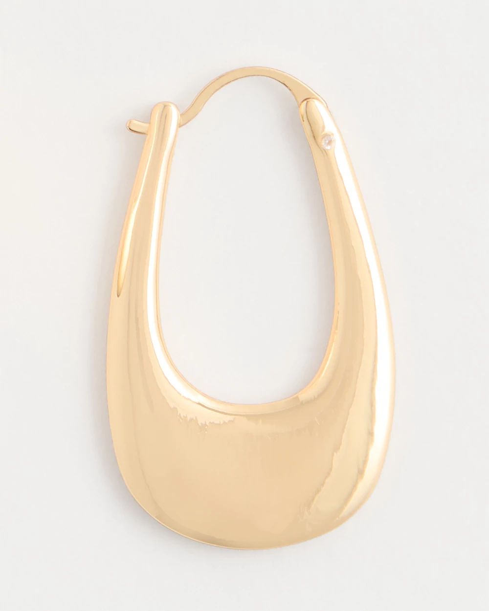 Goldtone Front To Back Hoop Earrings click to view larger image.