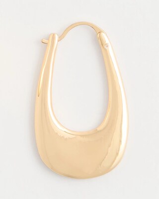 Goldtone Front To Back Hoop Earrings click to view larger image.