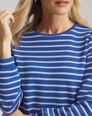 Zenergy® Scuba Striped Top click to view larger image.