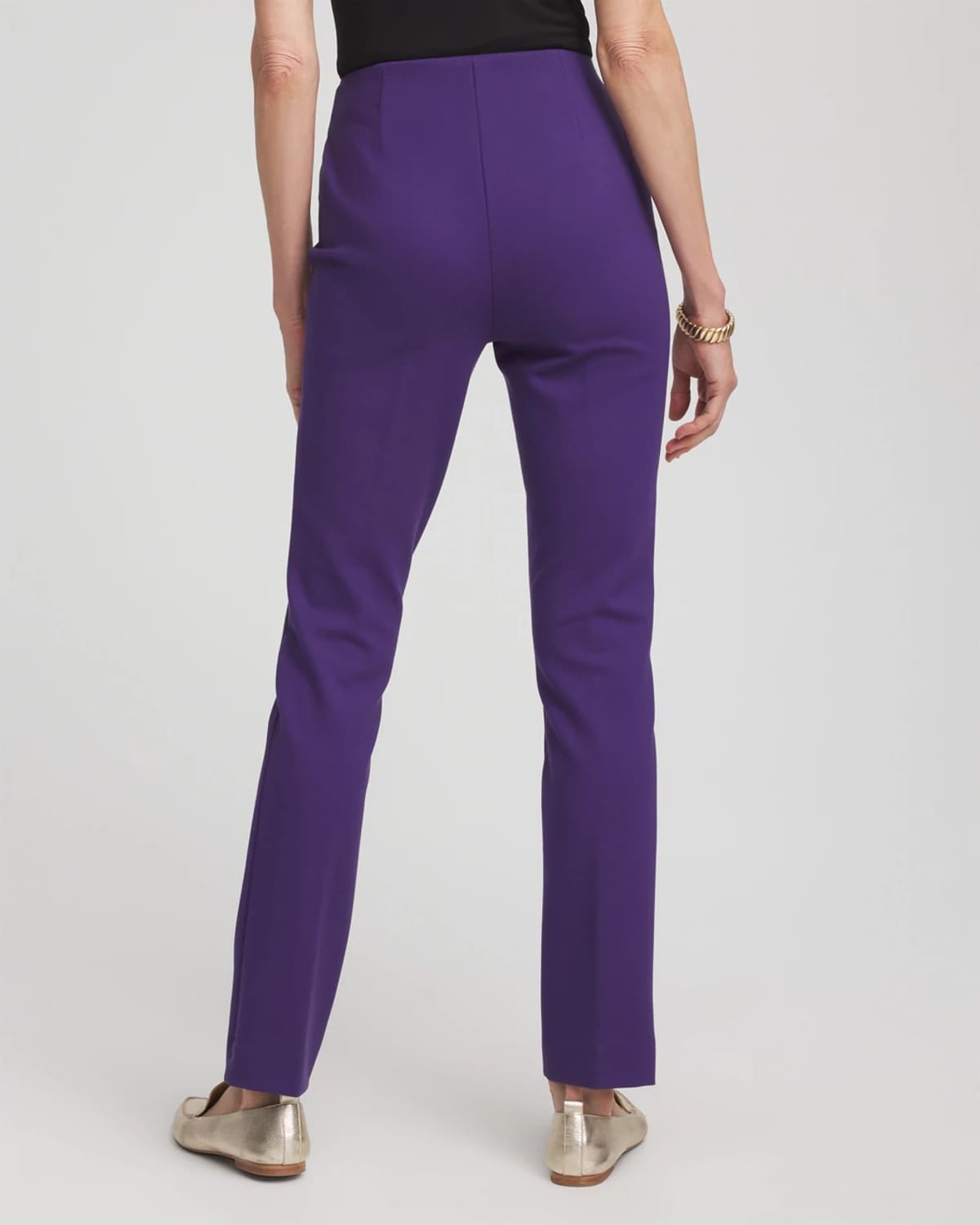 Chico's Juliet Slim Trim Detail Ankle Pants In Purple Elixir In Purple