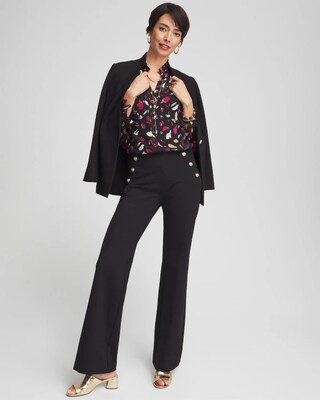 Juliet Ponte Button Detail Flare Pants click to view larger image.