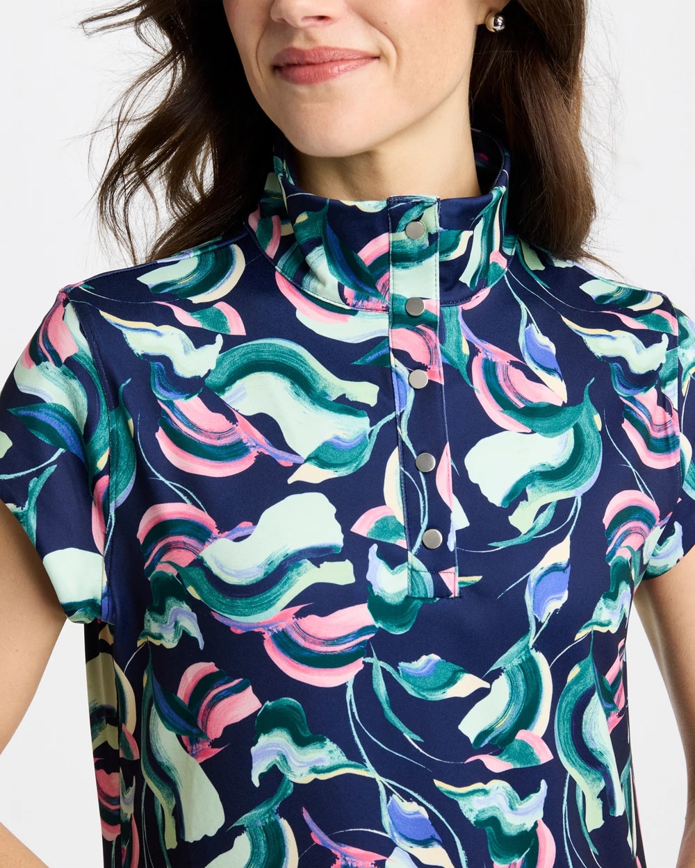 Zenergy® UPF Blooms Polo Dress