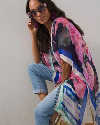 Floral Ruana