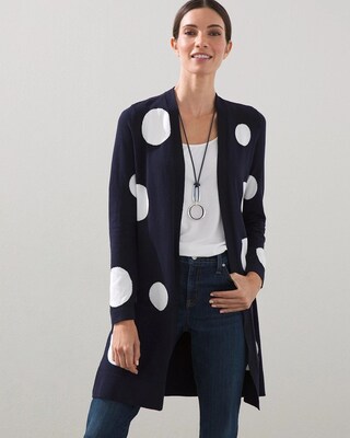Spun Rayon Dot Cardigan