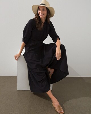 Gauze Tiered Maxi Dress