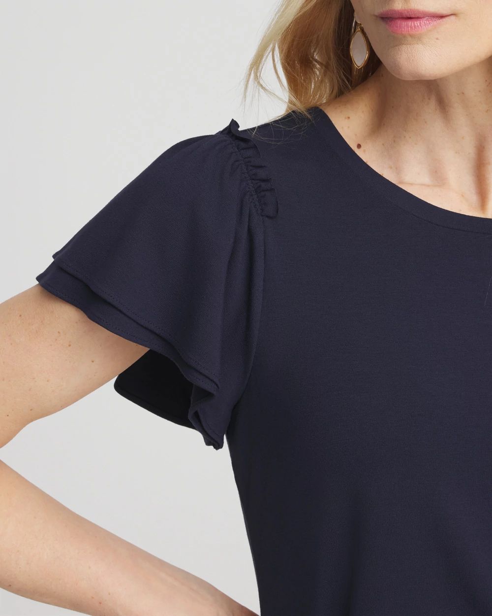 Ruffle Sleeve Tee