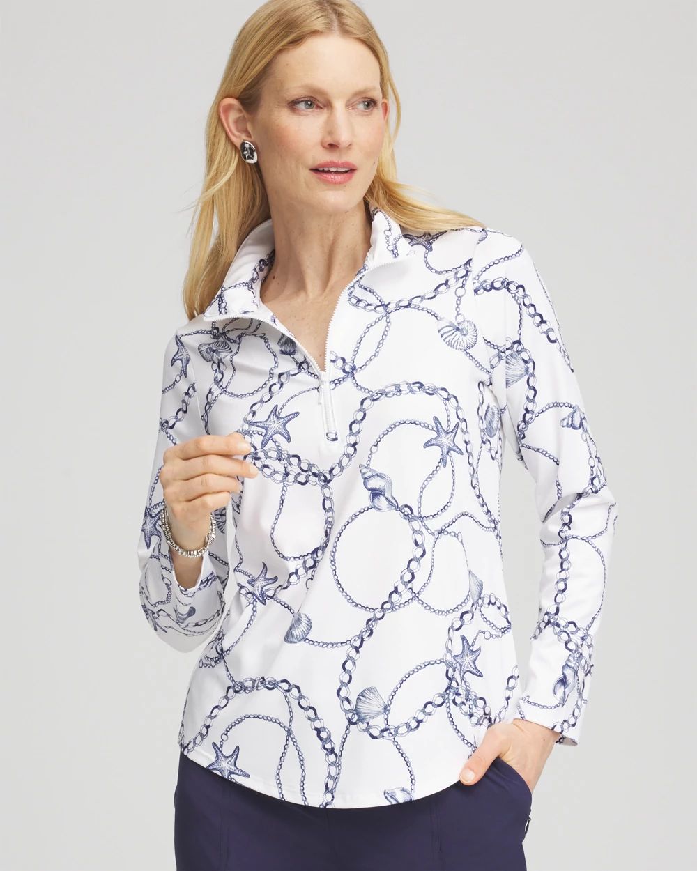 Zenergy® UPF Knit Mockneck Golf Top