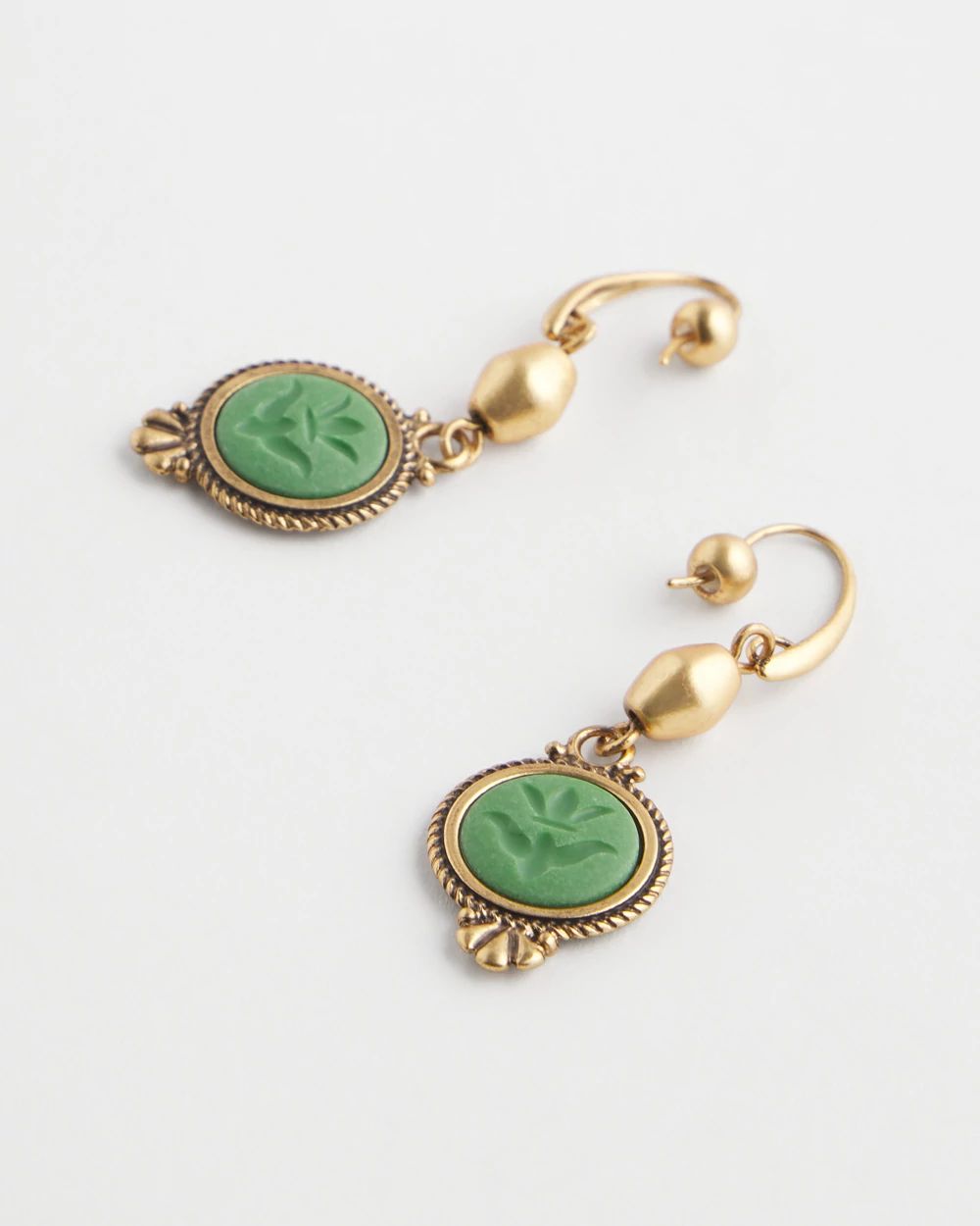 Green Drop Earrings click to view larger image.