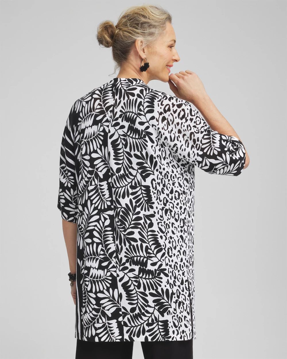 Summer Romance Mixed Animal Print Midi Cardigan