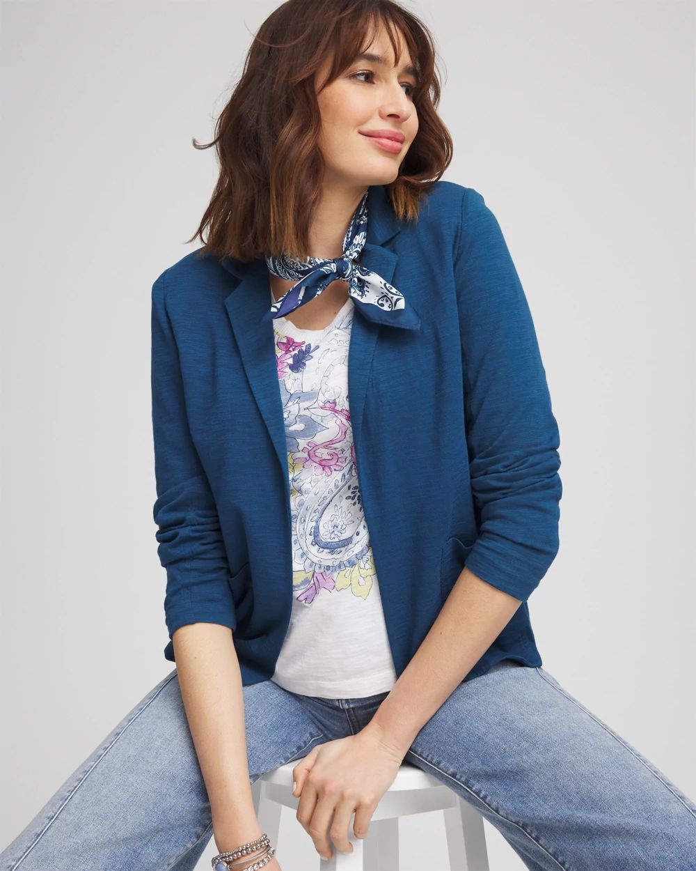 Slub Knit Blazer