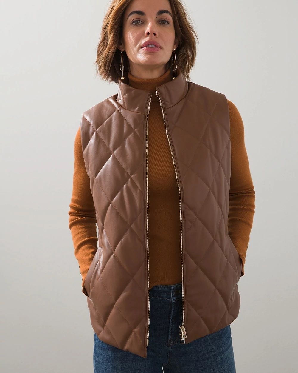 Faux Leather Vest