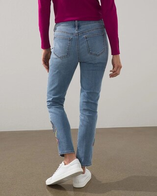 Girlfriend Beaded Ankle Jeans