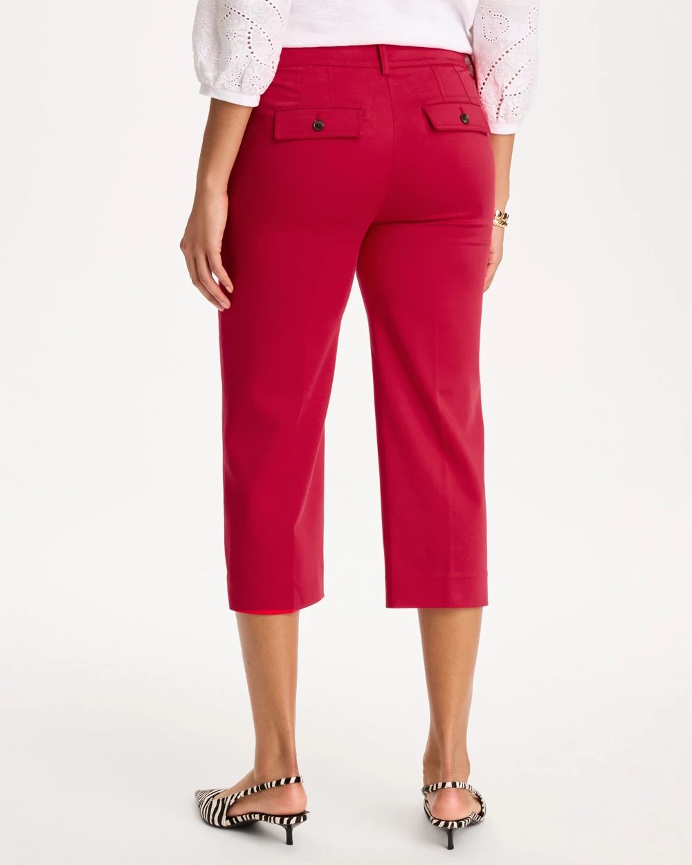 Emme Sateen Straight Capri Pants click to view larger image.