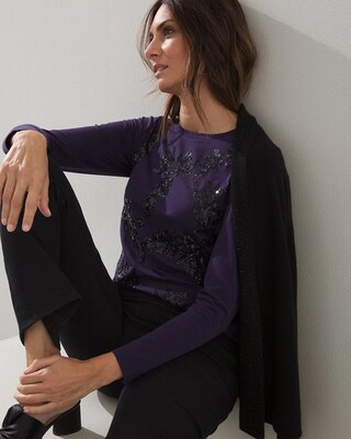 Sequin Long Sleeve Tee