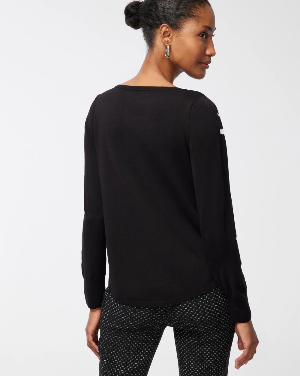 Geo Swirl Spun Rayon Pullover