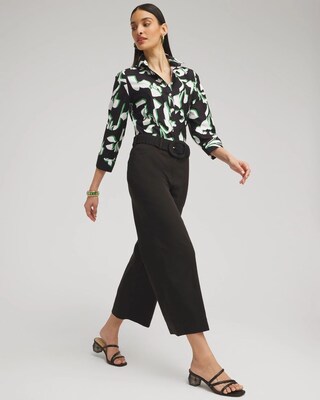 No Iron™ Stretch Floral 3/4 Sleeve Shirt