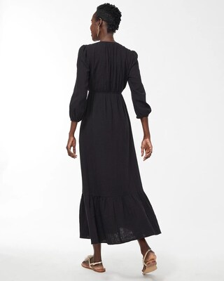 Gauze Tiered Hem Maxi Dress