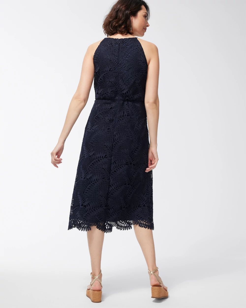 Lace Halter Midi Dress