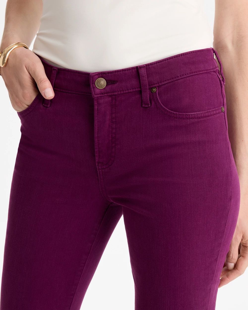 Girlfriend Slim Ankle Jeans click to view larger image.